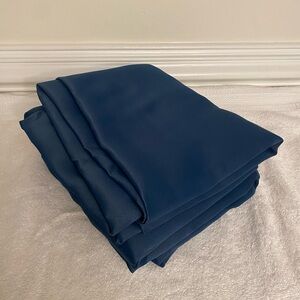 Black out curtains, 4 panels, 36”x63” panels each. Navy in color